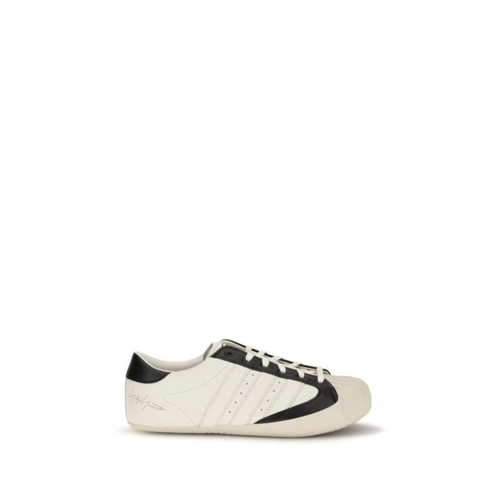 Y-3 White Calf Leather Bos Taurus Low Top Men's Sneakers